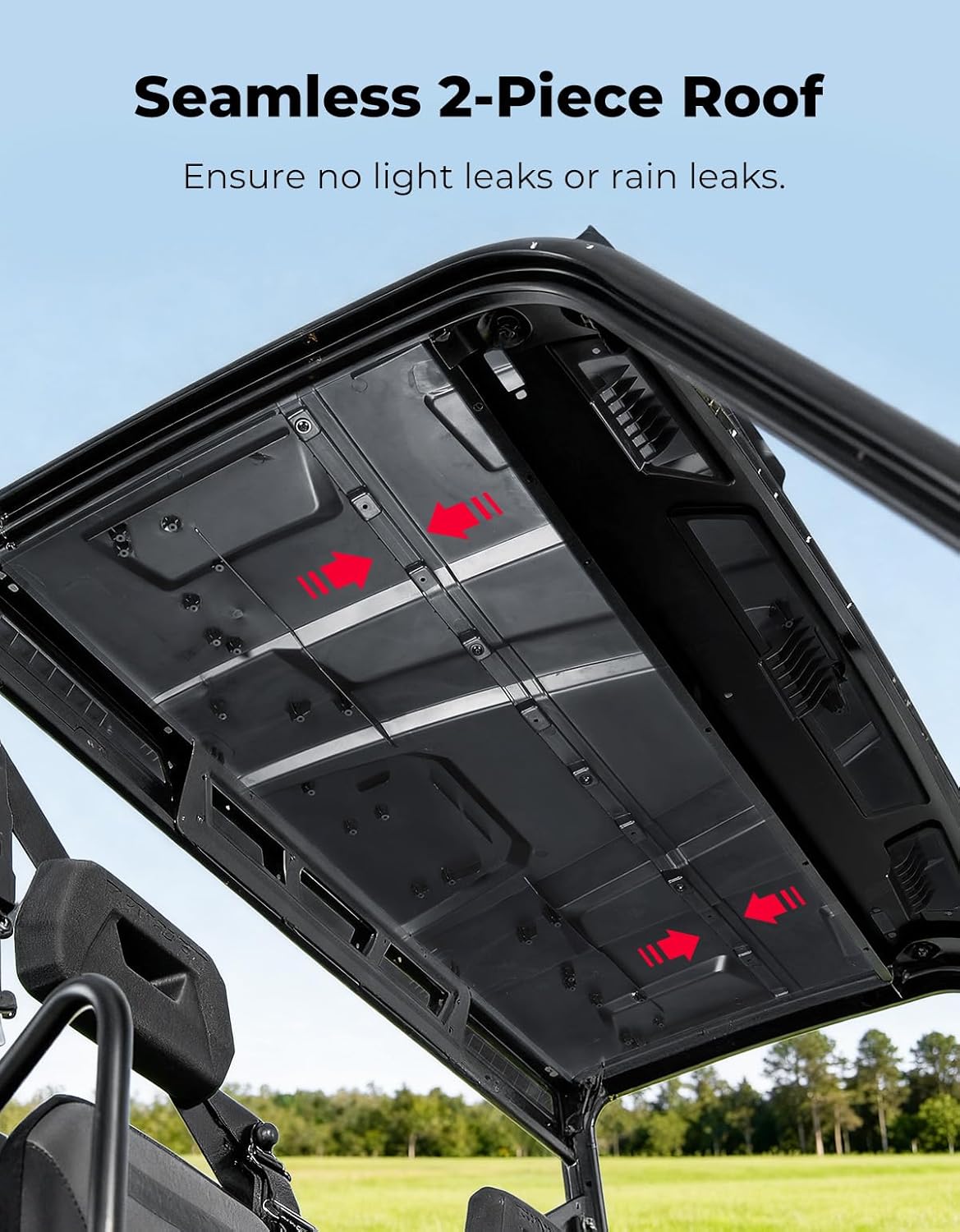 KEMIMOTO Roof Top Hard 3-Seat Compatible with Polaris Ranger XP 1000/1000/ XP 900 Accessories Combination Sport Roof Top Replace #2882911 (NOT Fit 2016+ Full Size 570 Roll Bar Cage)