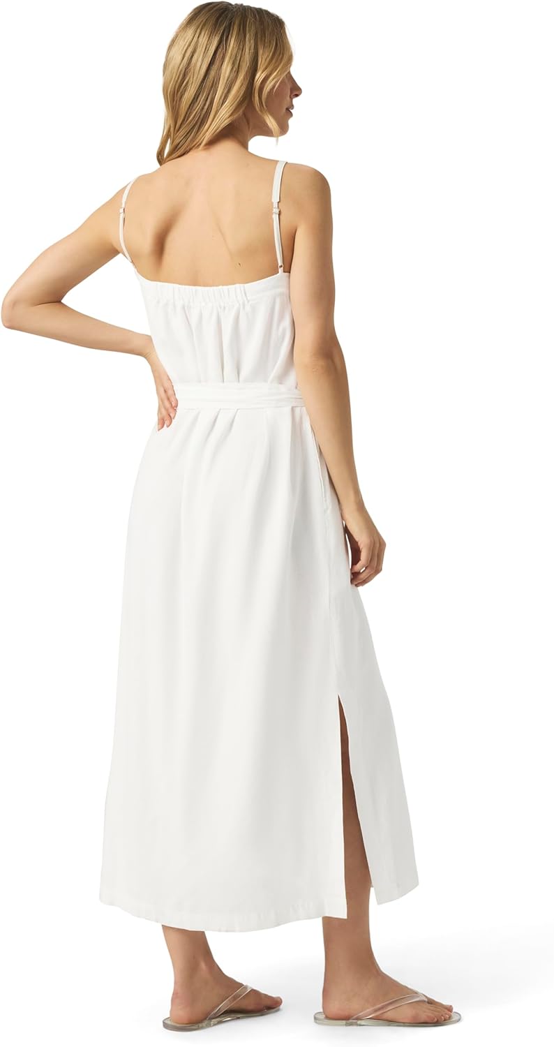 Splendid Womens Amanda Linen Tank Midi Dress