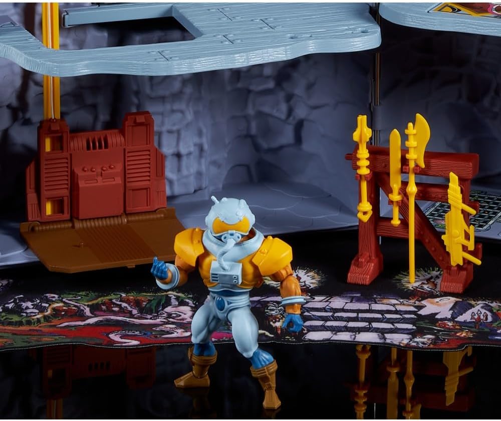Masters of The Universe Vintage Castle Grayskull Playset with Display Mat & Spaceman Figure, Jawbridge & Other Features & Accessories (Amazon Exclusive)