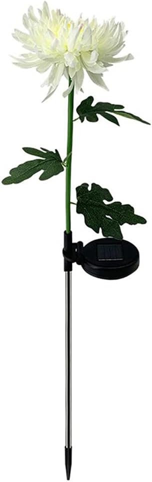 3 Pieces Solar Power Lawn Ground Light Led Flower Lamp Fence Light Landscape for Home Outdoor Courtyard Garden Decoration (Color : Yellow) (White)