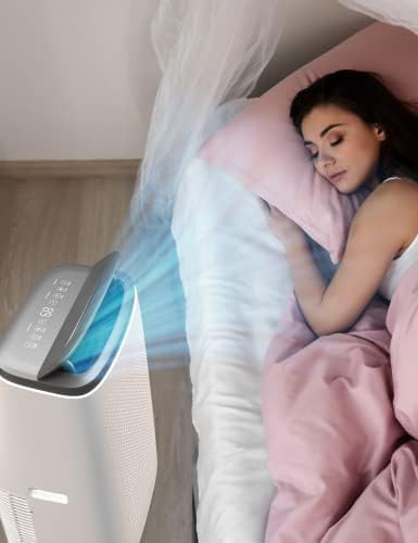 Portable Air Conditioners 14000 BTU, Remote Control AC with 24H Timer, Low Noise Energy Saving Cooling Unit for Bedroom, Office, Small Spaces 750 Sq. Ft, Grey