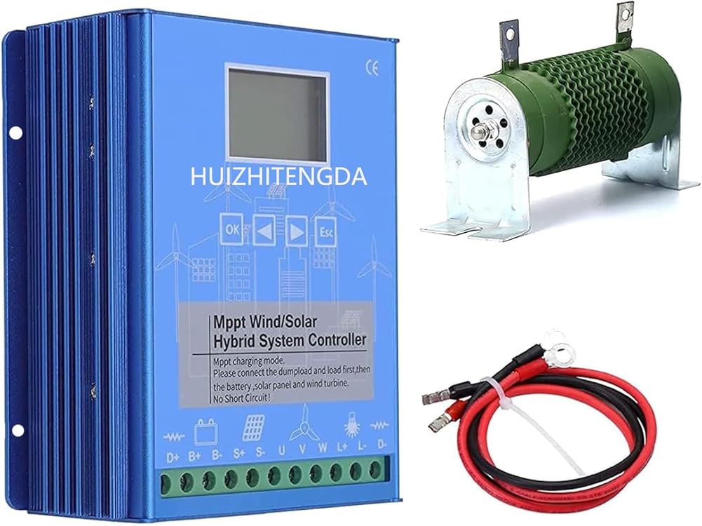 1400W MPPT Wind Solar Hybrid Charge Controller for 1000W Wind Turbine and 400W Solar Panels( 12V/24V/48V),24v