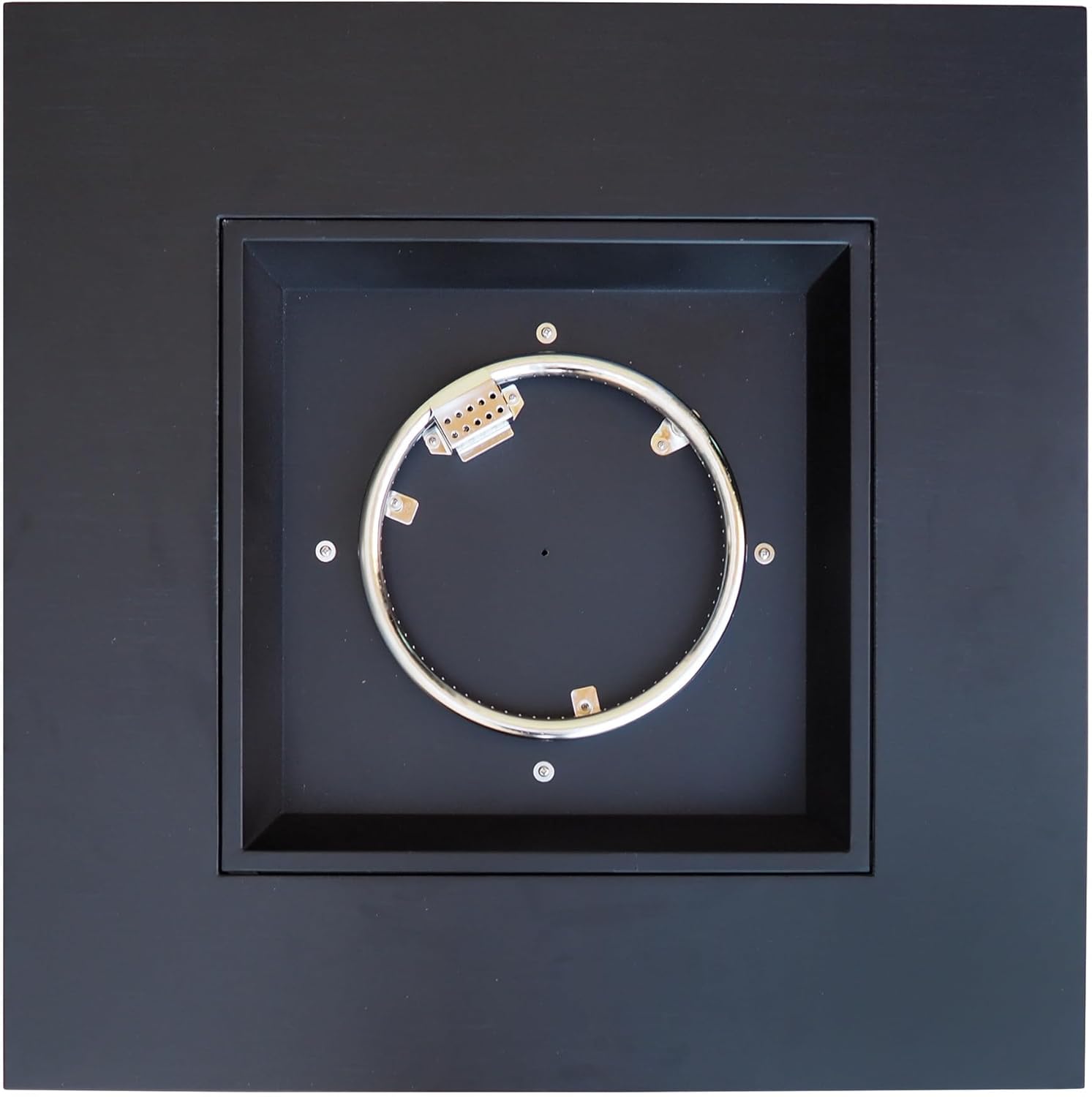 Square Propane Fire Pit Table with Built-in Tank Space, 50,000 BTU Outdoor Fire Pit in Dark Grey, 33 Inch Iron Gas Fire Pits for Patio Backyard Garden, Portable Heating for Outside Use, Only Table