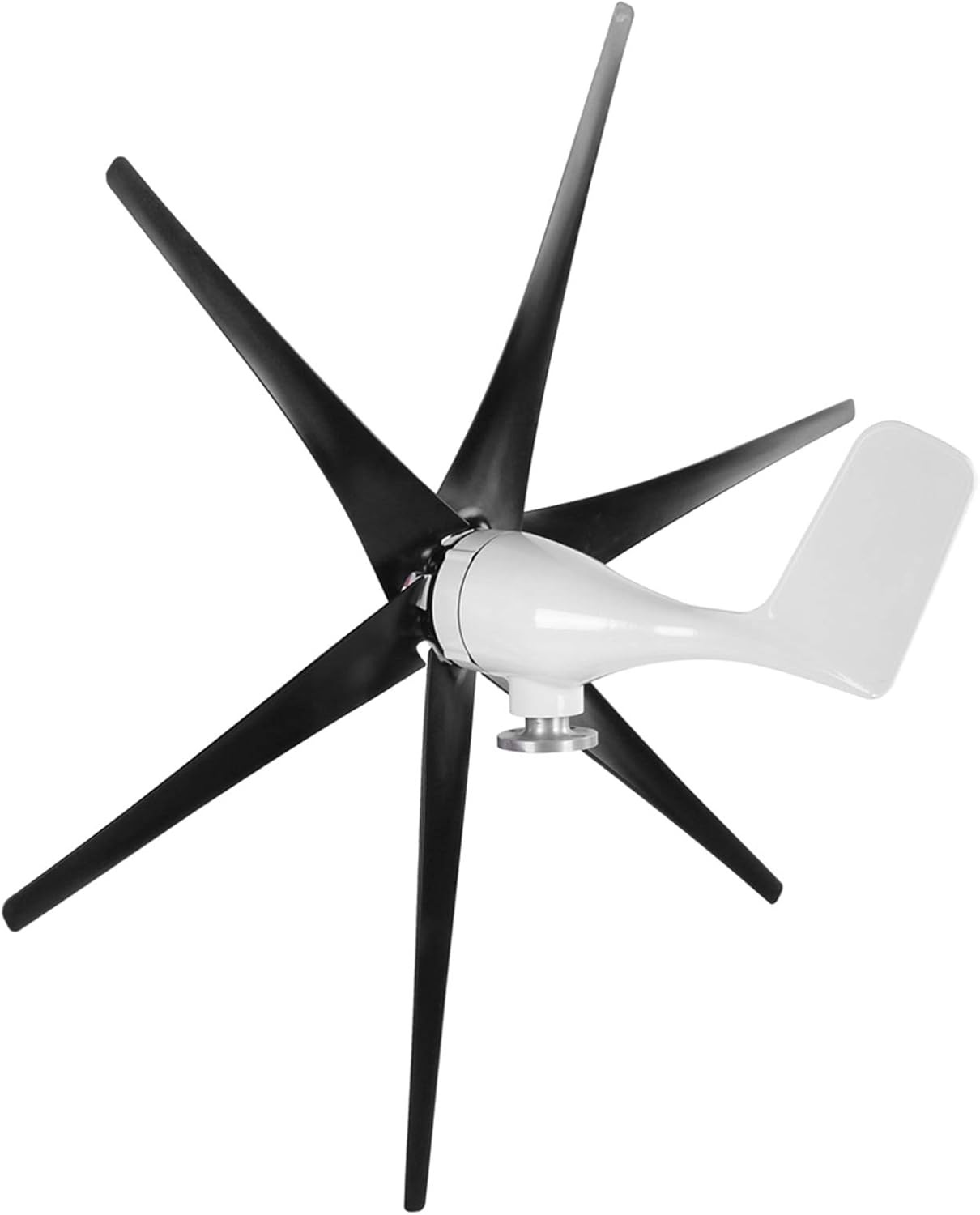 Tbest Wind Power Parts,Windmill Turbines Generator Small 6 Blade Wind Industrial Hinery Equipment 800WBlack 24V (12V)