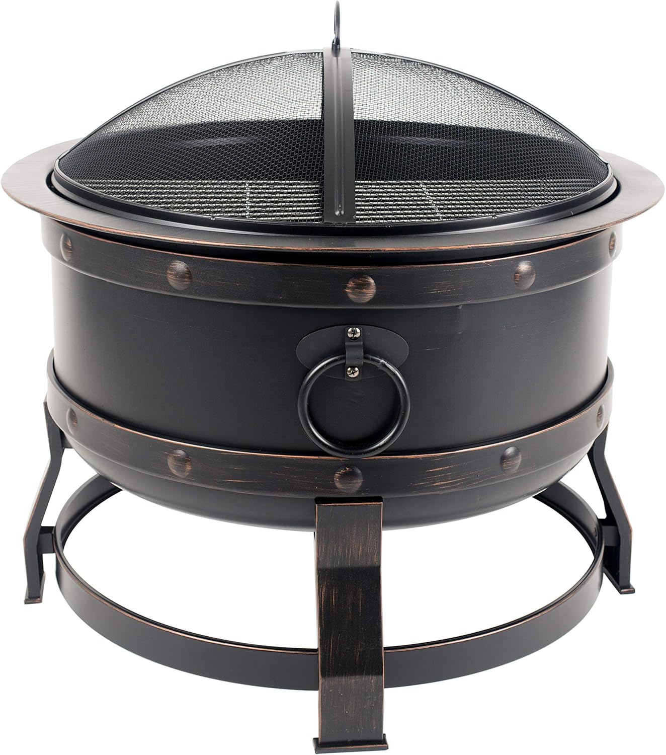 Pleasant Hearth OFW307R Killian fire Pit, Rubbed Bronze
