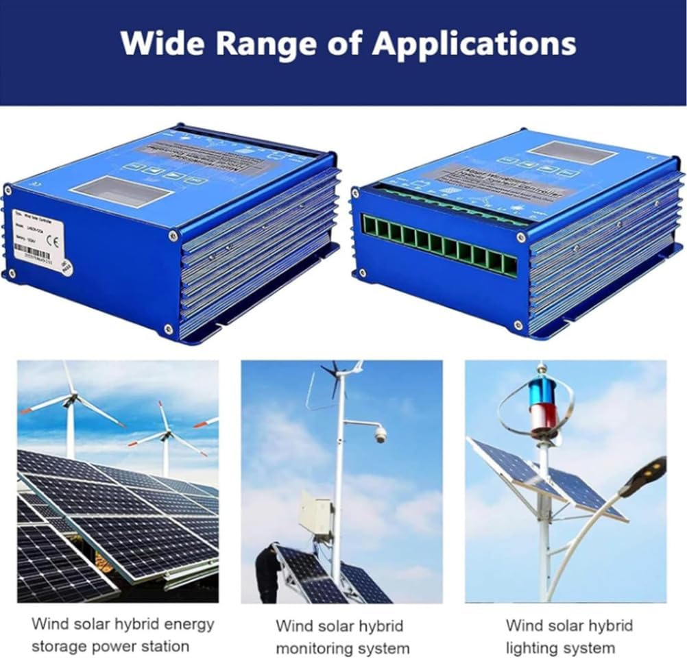 12000W Solar Turbine Generator Controller , 12V 24V 48V 220V Automatic Wind Solar Hybrid Charge Controller for Home, Boat, Street Light (with Dump Load),24v