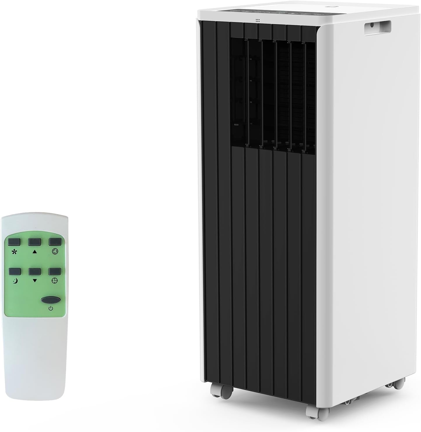 8000 BTU Portable Air Conditioner - 3 in-1 Cooling, Dehumidifier & Fan, Quiet AC Unit for Rooms Up to 350 Sq.Ft, 24H Timer, Remote Control & Window Kit Included, White Top Cover