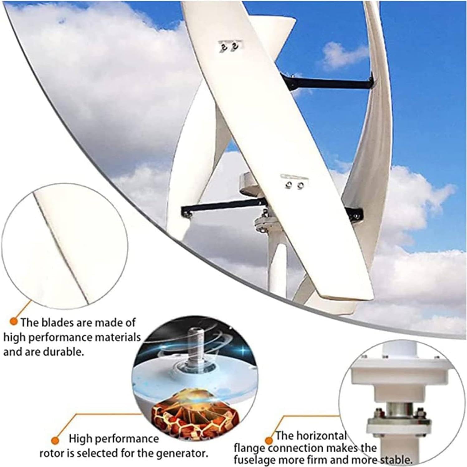 Vertical Wind Turbine Generator Kit for Home & Business, 24V-9000W with Controller, Efficient Wind Mill Energy System for Industrial and Residential Use