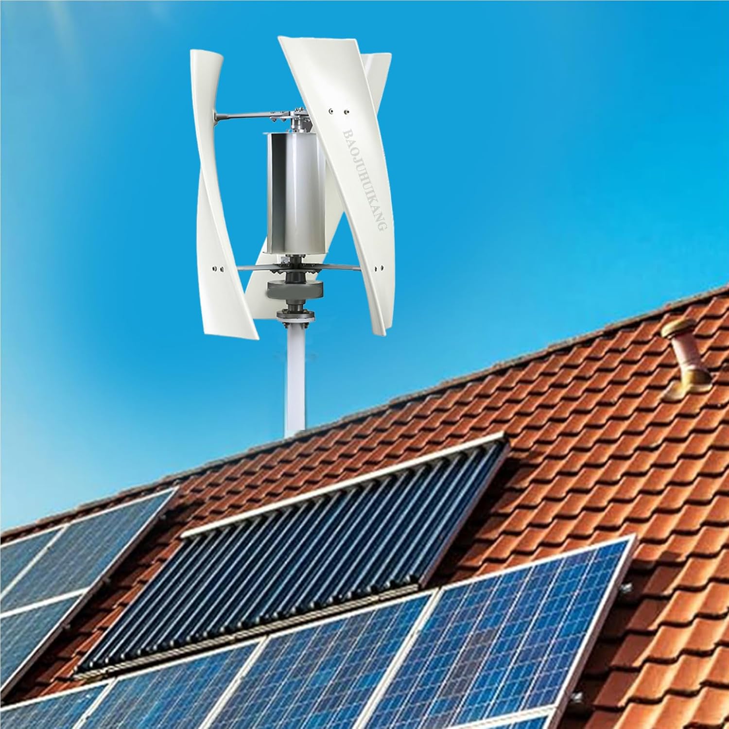 10000W No Noise Portable Wind Turbinecomplete Household Energy Storage System, 12V-220V Windmill Energy Turbines Home Appliance with Inverter