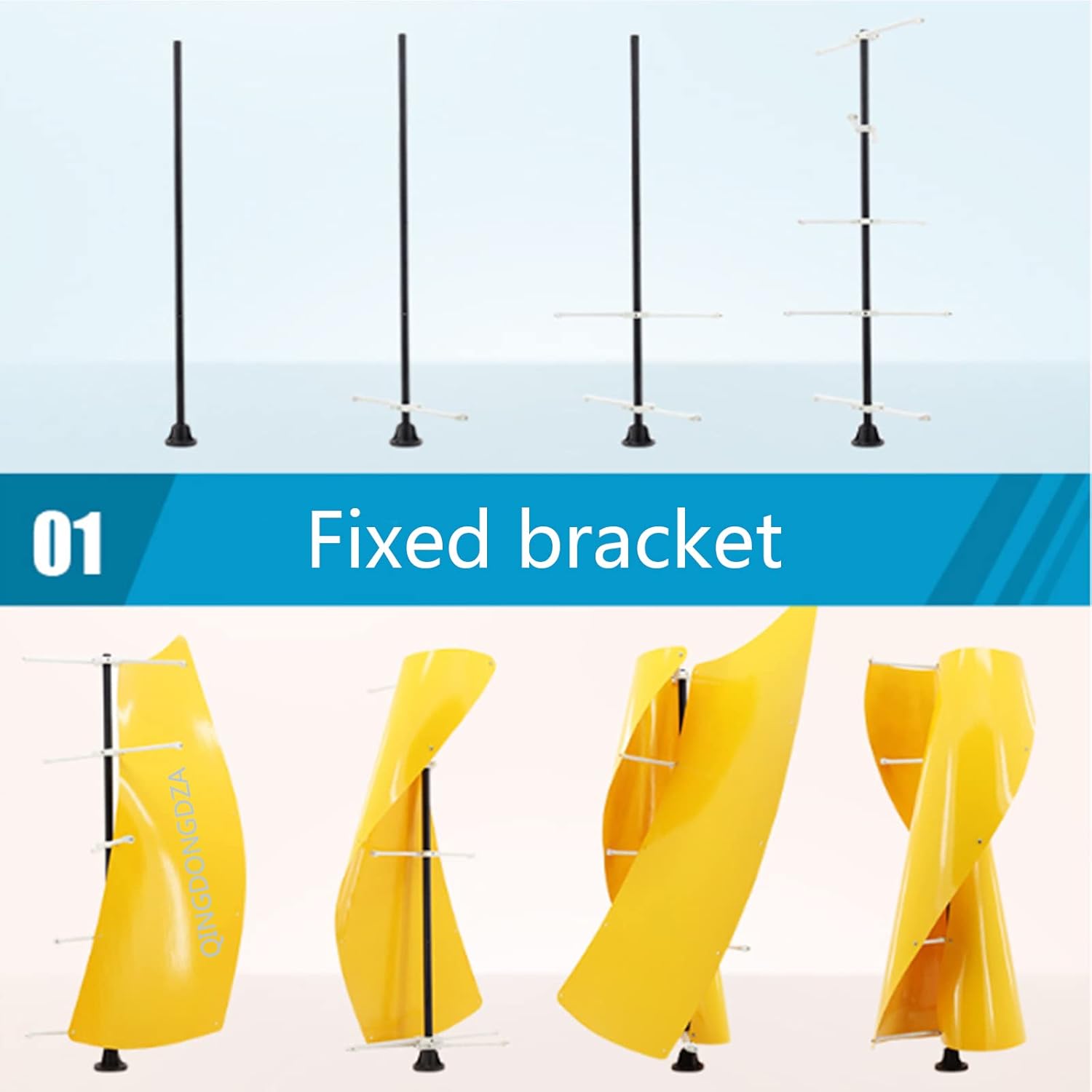 10000W Spiral Wind Turbines Generator+ Wind Controller, 12V 24V 48V 220V Horizontal Axis Permanent Magnet Generator for Home Camping (Yellow)