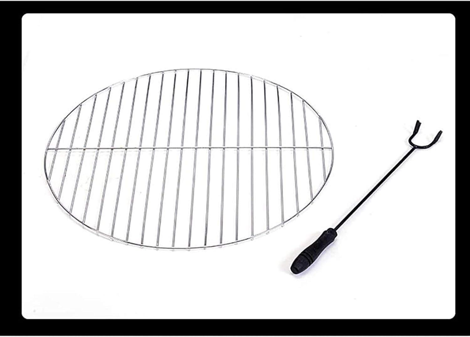 Fire Pit,Outdoor Oil Rubbed Fire Pit with BBQ Grill, Metal Poker Iron Mesh Ember and Spark Guard Screen Table Heating Charcoal Brazier Charcoal Stove