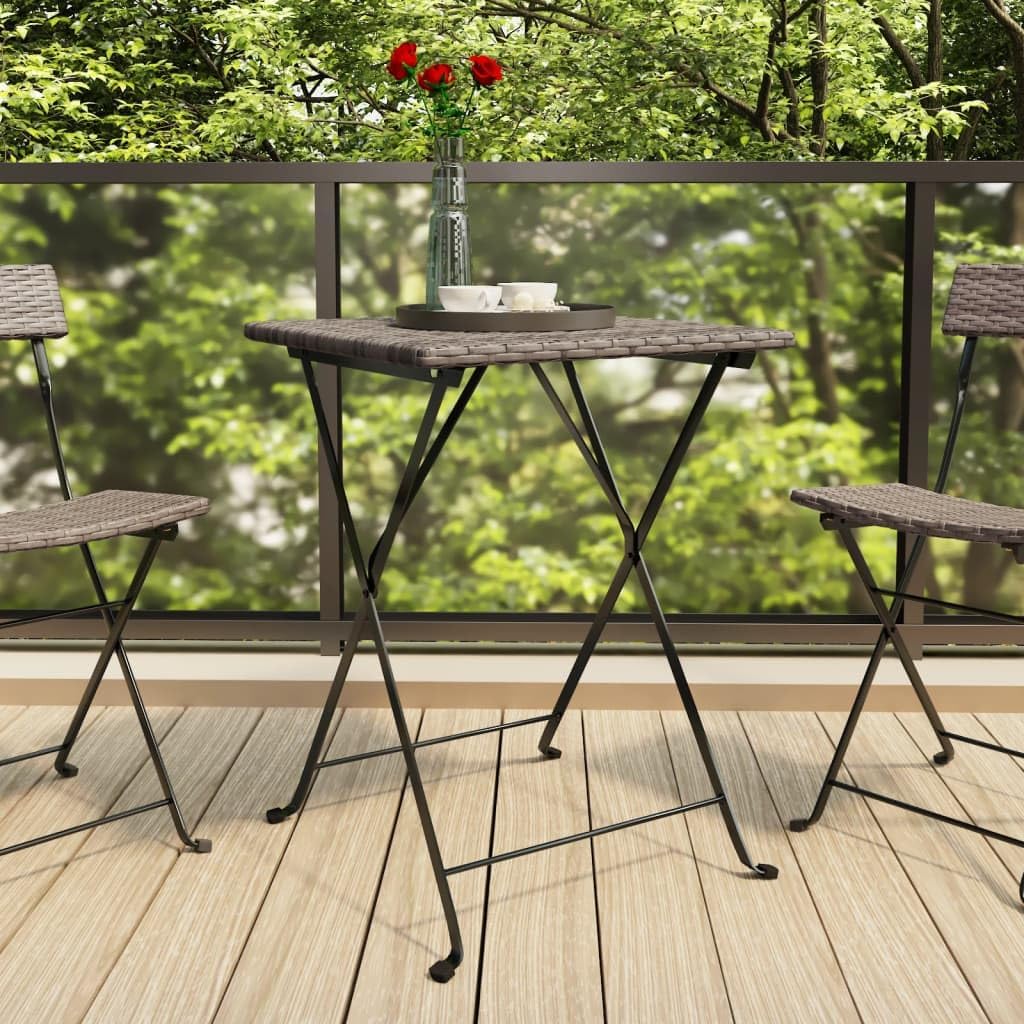 Folding Bistro Table Gray 21.7