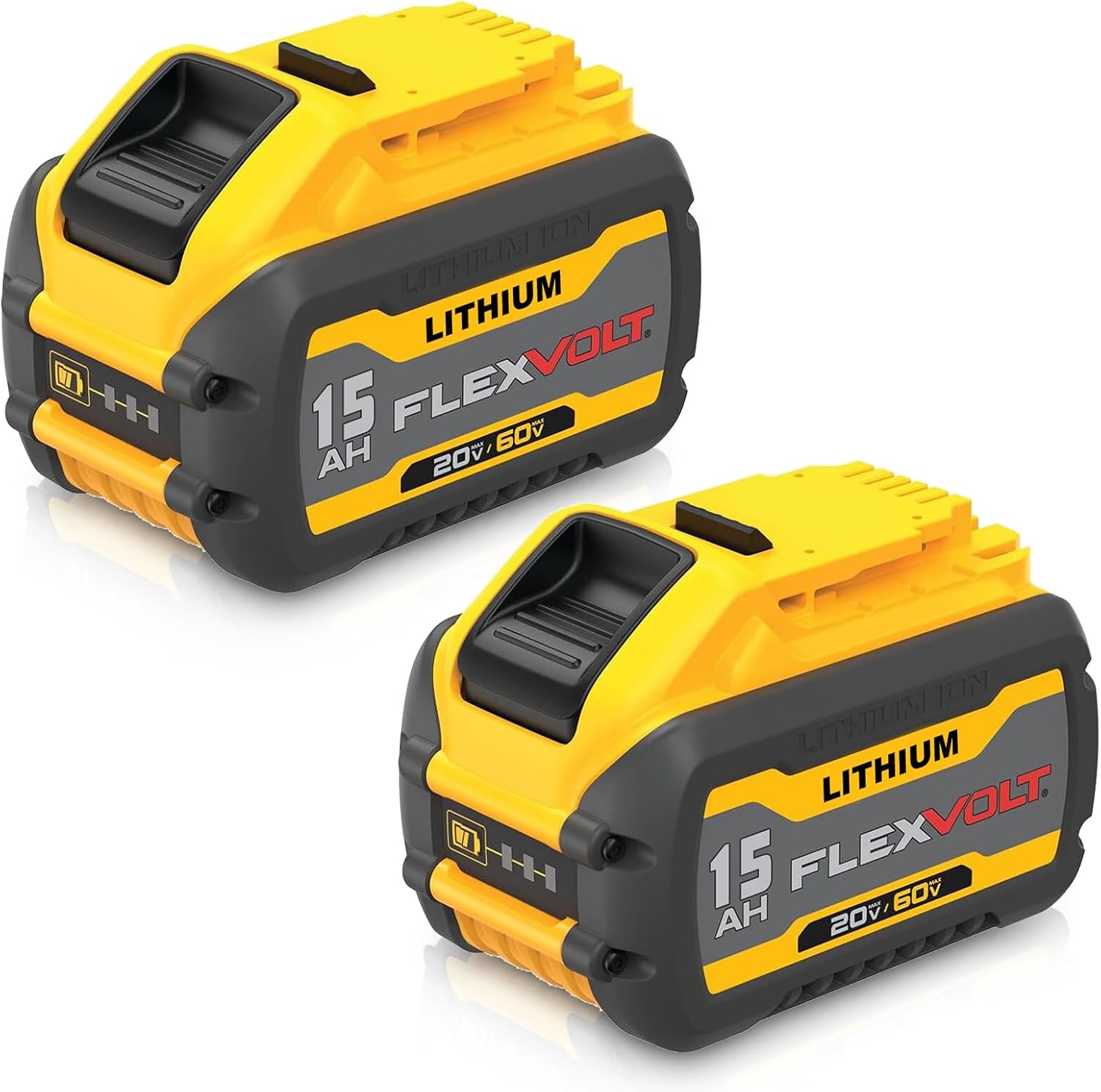 【High Capacity】 15000mAh DCB606 Lithium Ion 20V/60V Max Replacement for Dewalt 60v Battery DCB606 DCB612 DCB609 Battery Compatible with Dewalt 20V/60V Power Tools 2Pack