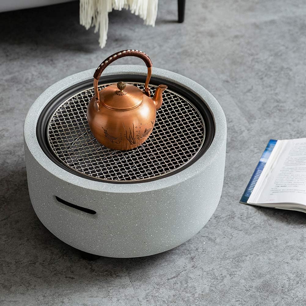 LDIW Fire Pit Garden Patio Firepit Brazier BBQ/Ice Pit with Waterproof Cover Outdoor 3 in 1 Multifunctional Fire Pits for Garden