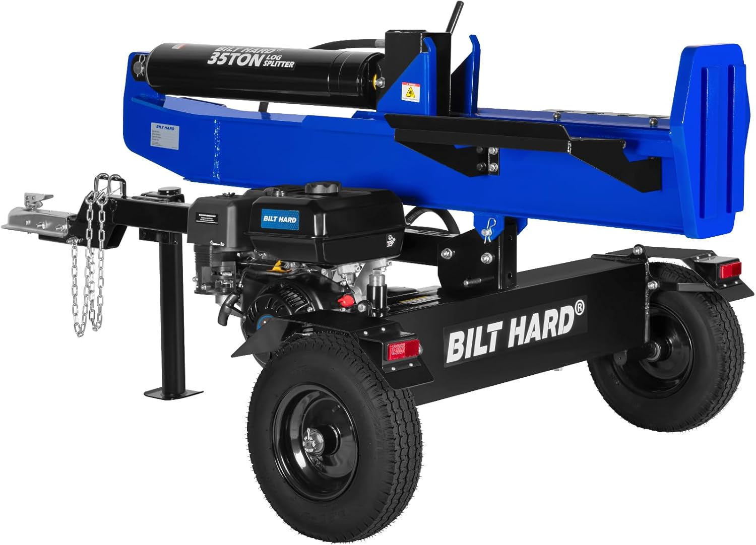 BILT HARD 35-Ton Horizontal/Vertical Gas Powered Hydraulic Full Beam Log Splitter with 301cc OHV Engine, 2