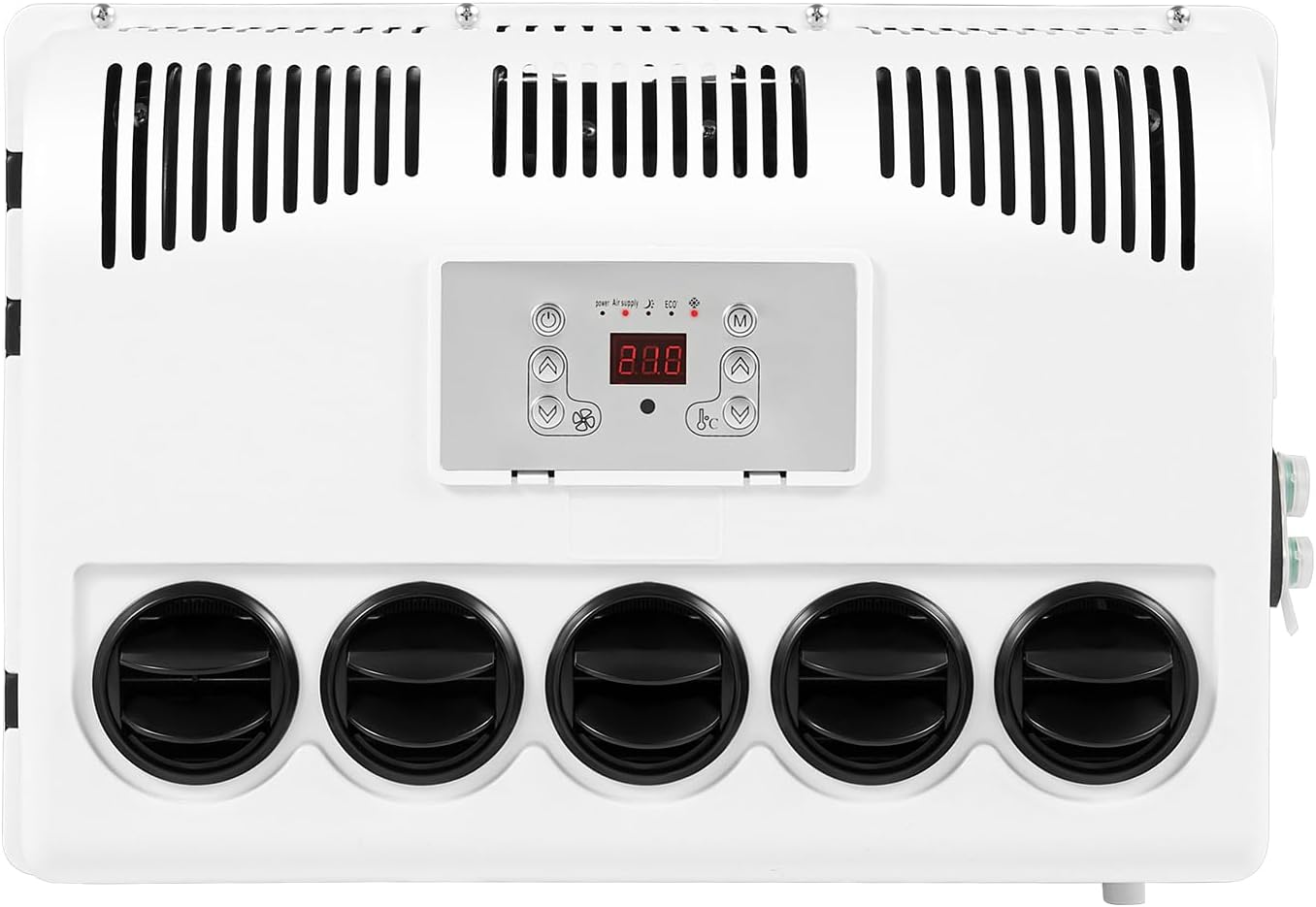 12V Split AC, Vehicle Air Conditioner Car Cooling System Truck A/C Unit Parking Cooler Cooling Capacity 2400W for RVs Vans Trailers Excavators Construction Vehicles