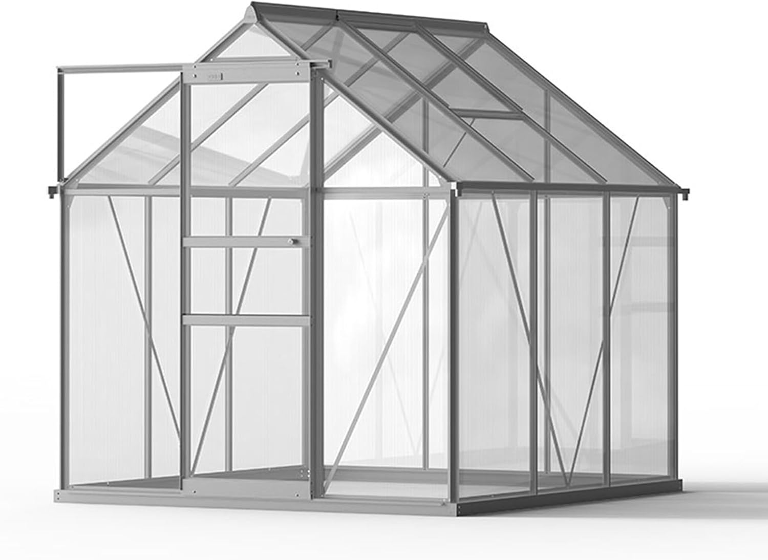 Walk-in Greenhouse with Window Portable Garden Grow House with Aluminium Frame for Vegetable Plant Herb Garden Plants Grow House(370 * 244 * 210)
