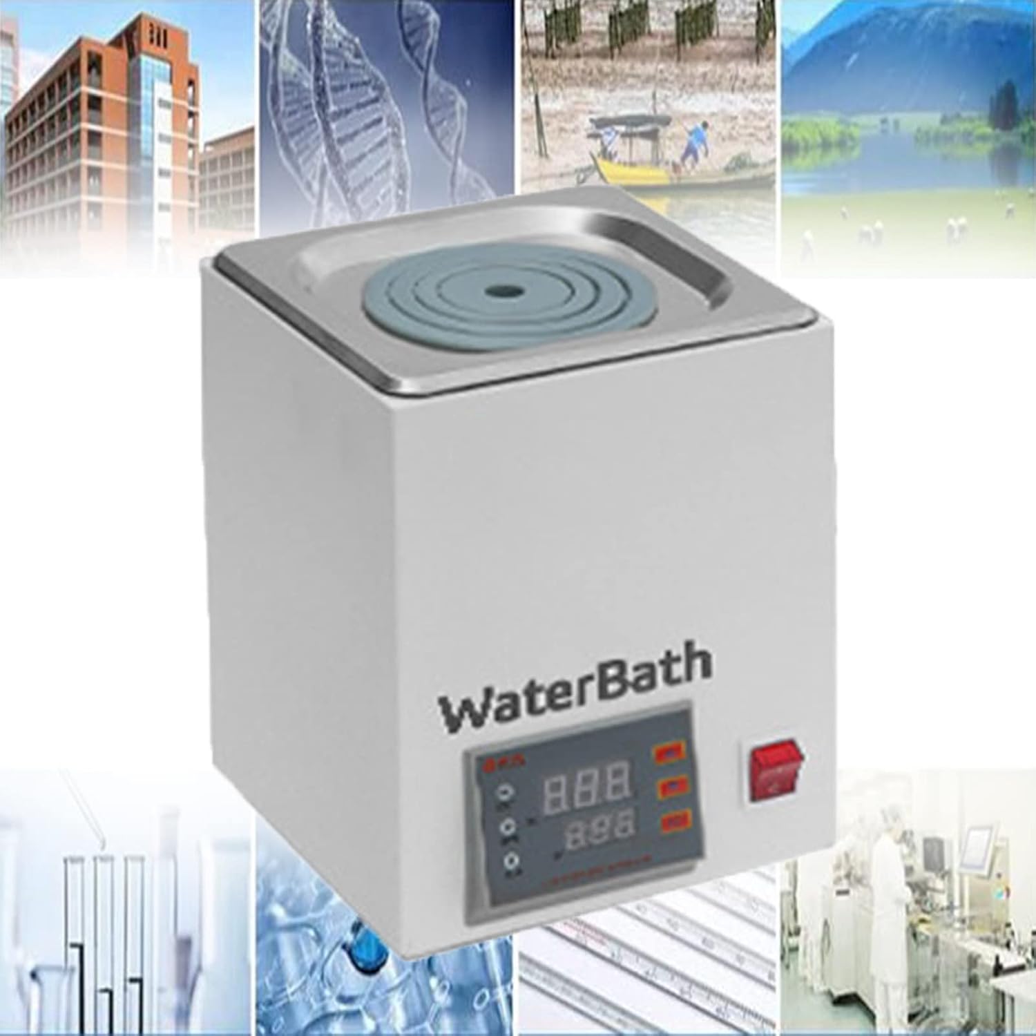 Digital Thermostatic Water Bath - Laboratory Equipment with 4 Holes, Accurate Temperature Control, 304 Stainless Steel Tank, Timer 0~999 Minutes, Max Temp 100°C