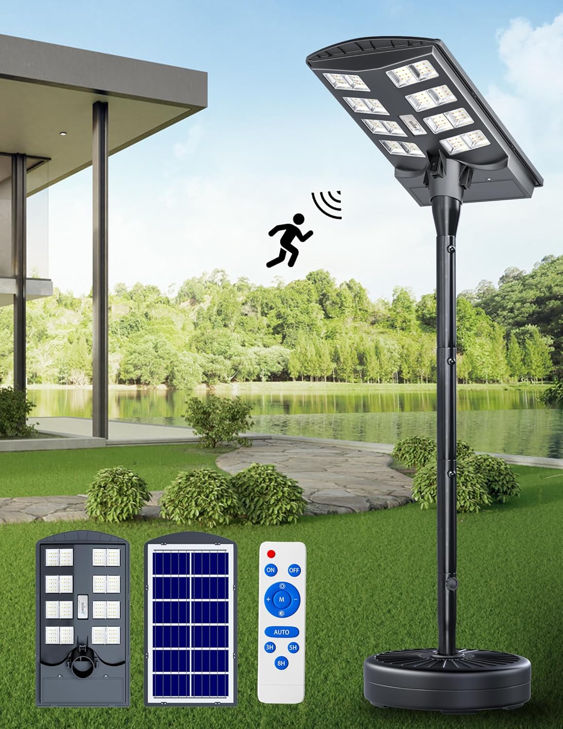 JAYNLT 6000W Solar Street Lights Outdoor with 78