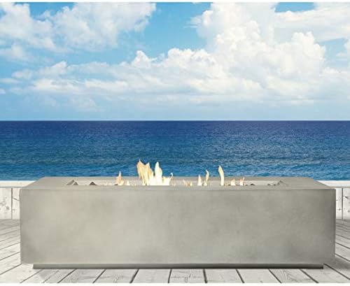 Modern Concrete Propane Fire Pit Table with Adjustable Flame