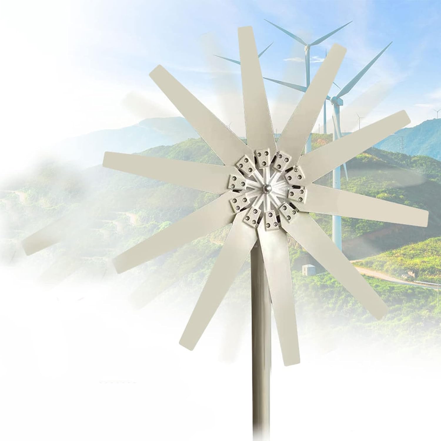 1200W Wind Power Generator for Marine, RV, Home, Windmill Generator Suit for Hybrid Solar Wind System,12V 24V 48V Wind Turbine Generator Kit