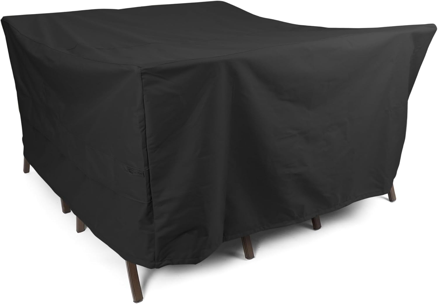 Covermates Ultima Square Fire Pit Chair Set Cover – Waterproof Heavy-Duty Outdoor Protection with Ripstop Polyester, Mesh Air Vents & Secure Buckle Straps, Square 66W x 66D x 30H, Ripstop Black