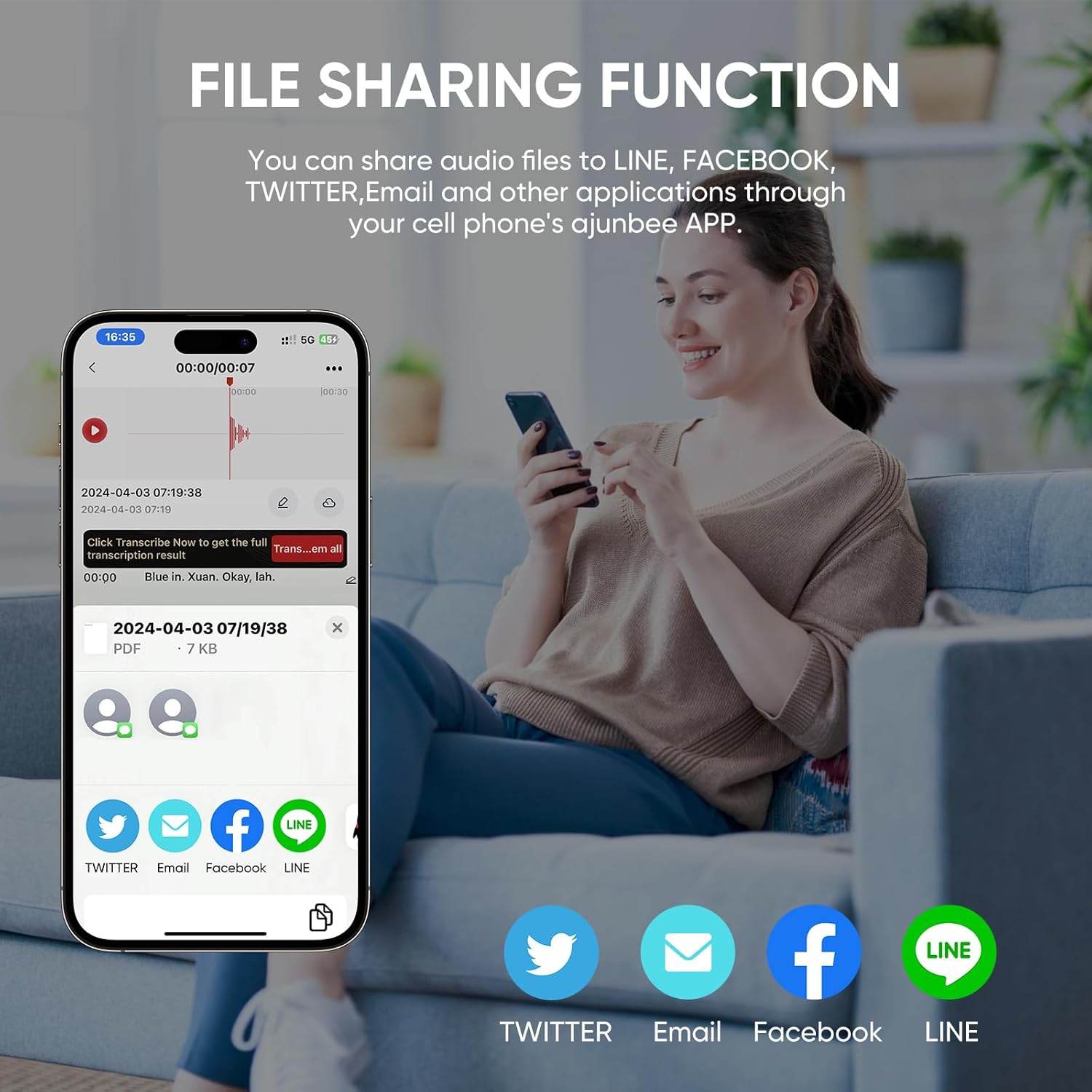 AI Voice Recorder WJX Voice Recorder Support 150 Languages for Interpretation, Transcribe, Summarize Empowered by ChatGPT 64GB Memory App Control Audio Recording Device for Lectures Meetings（Black）