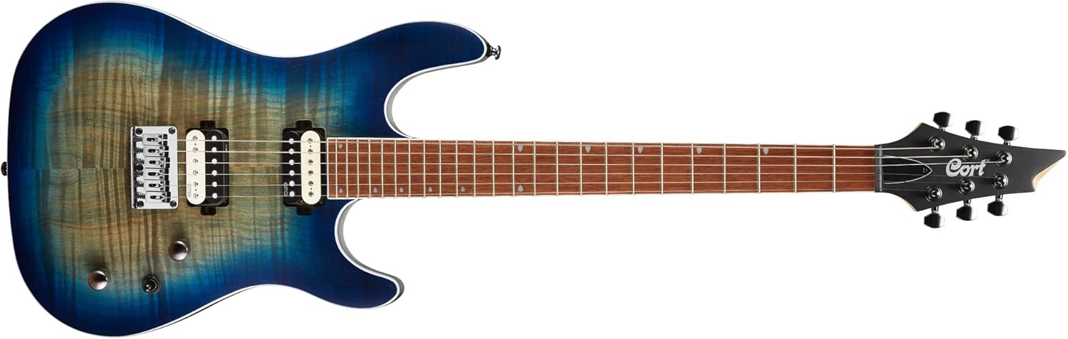 Cort KX300OPCB KX Series Electric Guitar. Open Pore Cobalt Burst