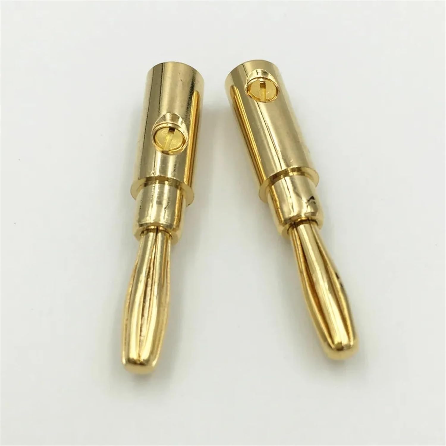 40Pcs Brass Metal Gilded 4mm Bullet Banana Adapter Connector for Binding Post Amplifiers Speaker