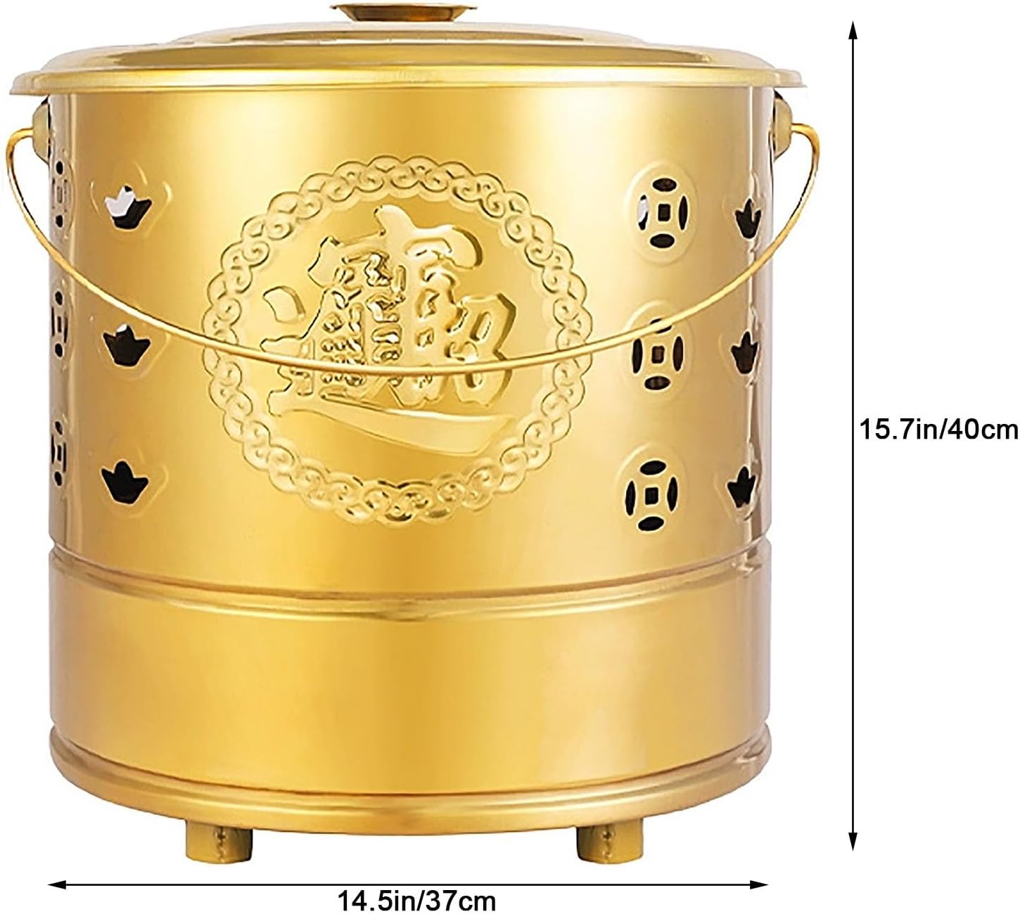 Incinerator Burn Barrel，Outdoor Burn Barrel Fire Pit Incinerator - Heavy Duty for Garden Waste Paper Leaf and Trash Burning(Large)