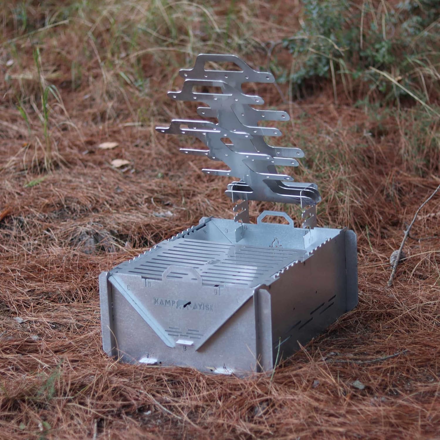 Fish Grilled BBQ & Fire Pit | Portable, Durable, 2mm Galvanized Steel | With Foldable Special Box