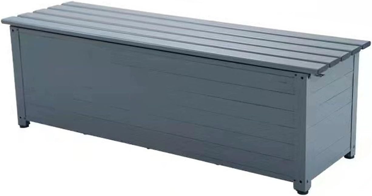Outside Storage Box Waterproof Bench Adjustable Feet Package Delivery Boxes for Outside Deck Boxes Lockable Storage Box Indoor and Outdoor Use(Natural,150cm)