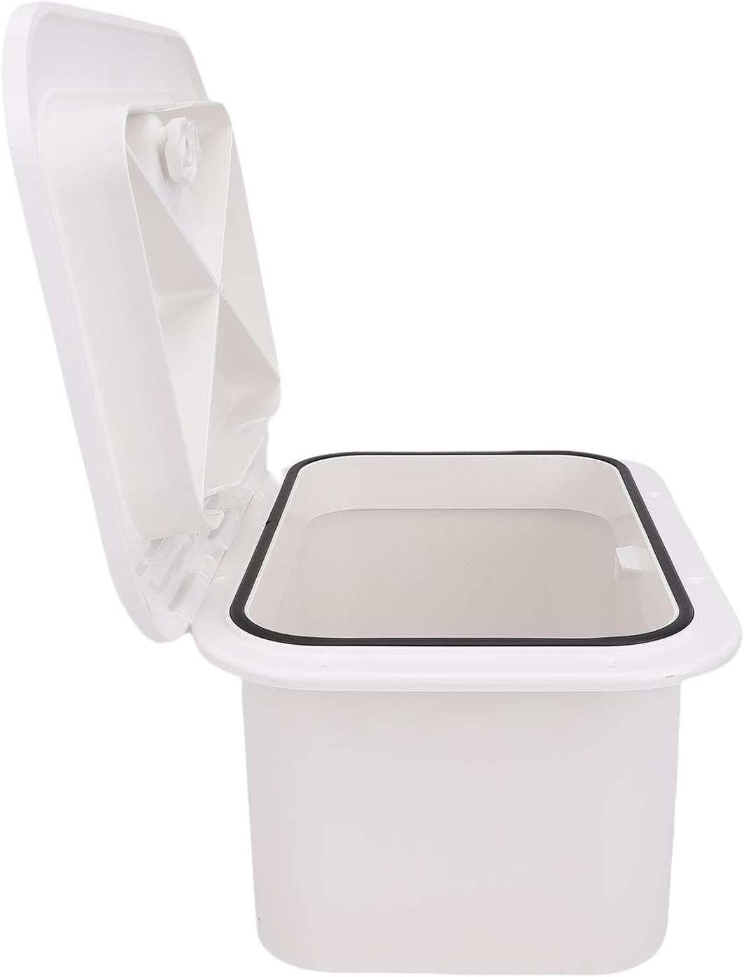 ABS Marine Storage Box, 37.5X27X17.5cm Dry Box for Boat, Ample Space Dock Gear and Bait Fishing Gear Tools, Water Proof Polished Look ContainerSmall Parts Organizer