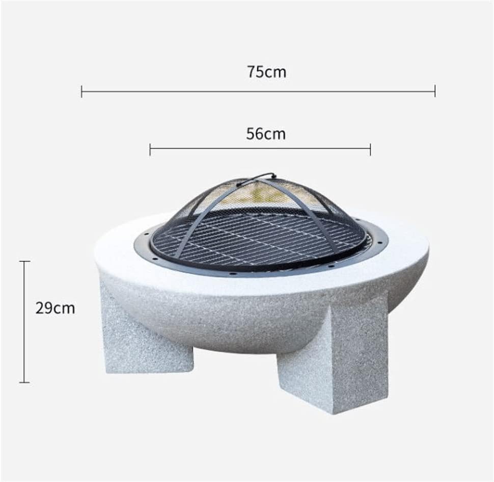 Outdoor Fire Pit, Outdoor Brazier, Wood Burning Fire Pit with Spark Screen, Fire Pits for Outside, Bonfire, Party, BBQ, Patio & Garden