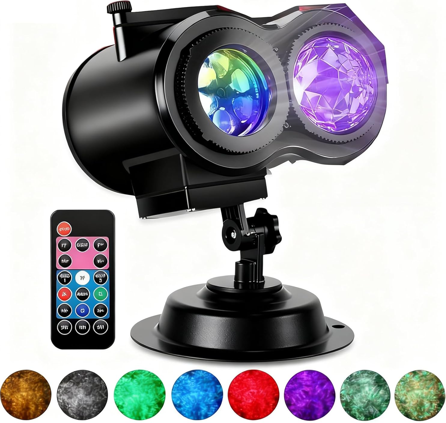 2-in-1 LED Projector Lights Outdoor, Christmas Projector Lights with 16 Different Patterns, IP44 Waterproof Decorative Lighting for Christmas, New Year, Birthday, Halloween