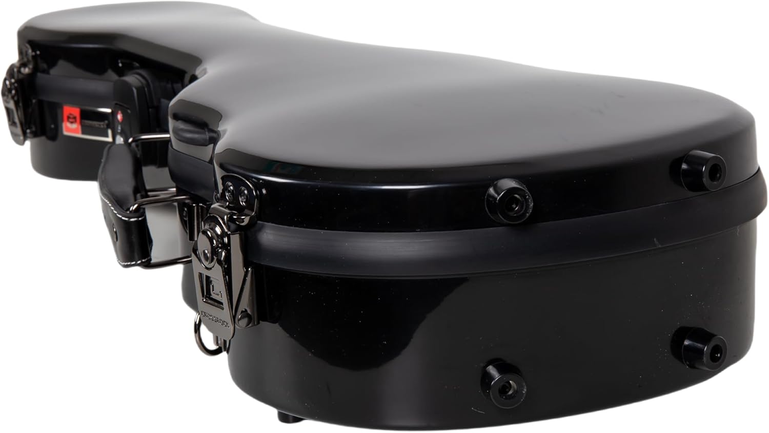 Crossrock Soprano Ukulele Case - 100% Fiberglass Hardshell with Brand Latches, TSA Lock, Accessory Compartment, and Detachable Straps-Black (CRF2030SUBK)