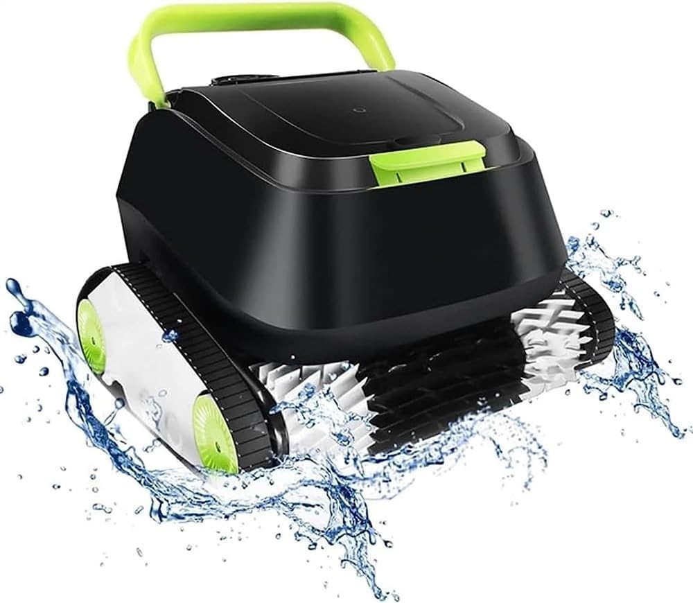 Cordless Robotic Pool Cleaner, Swimming Pool Fish Pond Cleaning Water Treatment Equipment with 180 Mins Running Time