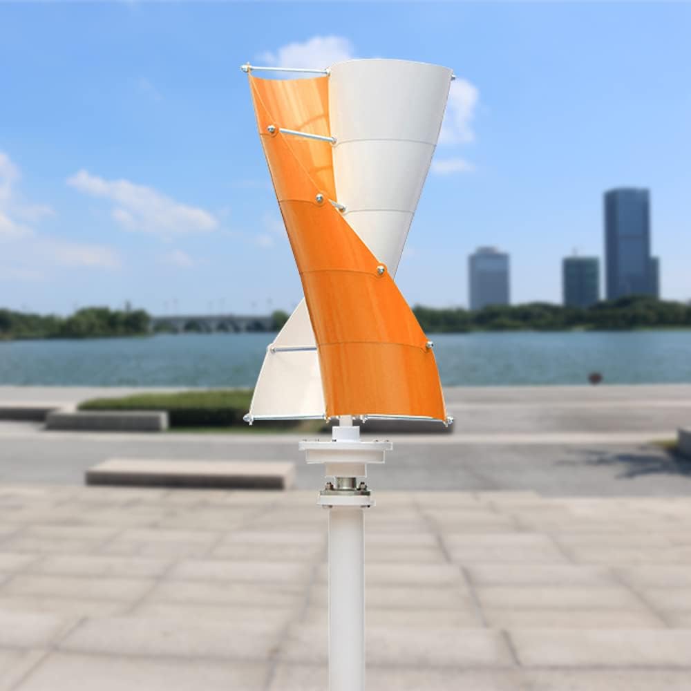 Wind Turbine, 3000W Wind Vertical Turbine Generator Alternative Free Energy Windmill 24V 48V MPPT Controller Wind System(Red White,ONLY Turbine_12V)