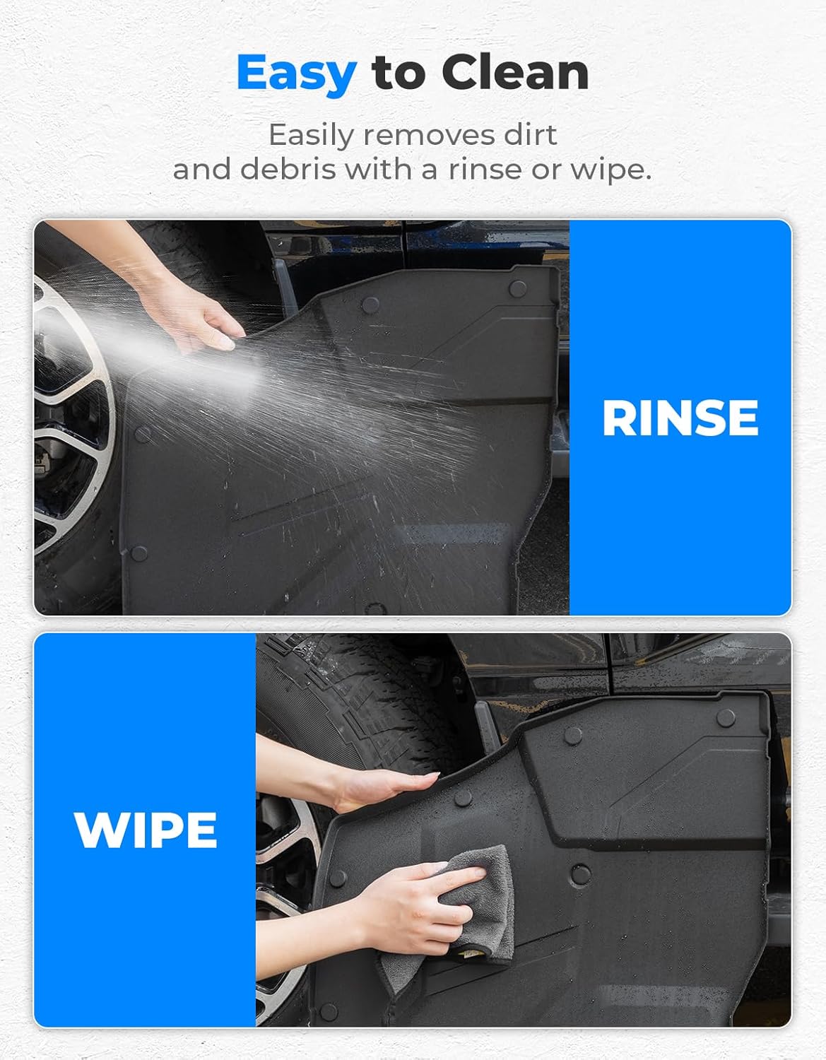 KEMIMOTO TPE Floor Mats Compatible with Polaris Xpedition XP/ADV/XP 5/ADV 5 2024+ Front Interior Anti-Slip Foot Mat - Easy to Clean, 2 PCS Accessories