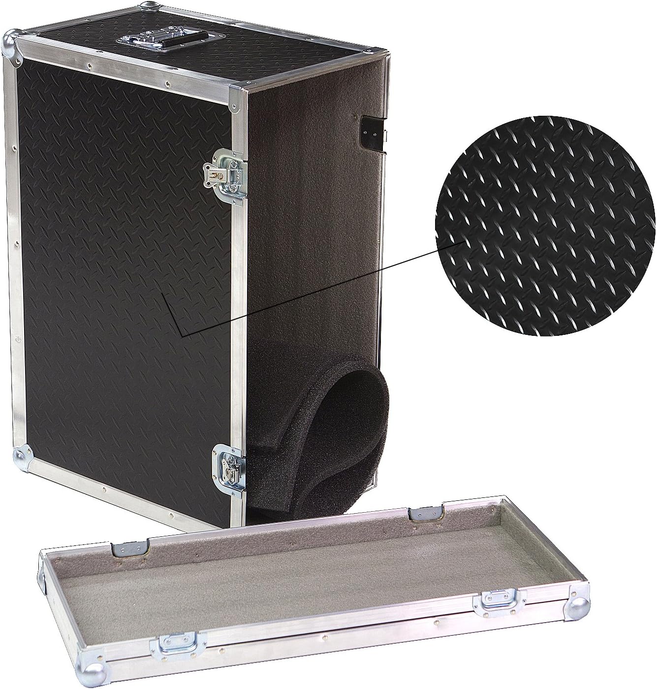 Amplifier 1/4 Ply ATA Light Duty Case with Diamond Plate Laminate Fits Orange PPC 212 2x12 Guitar