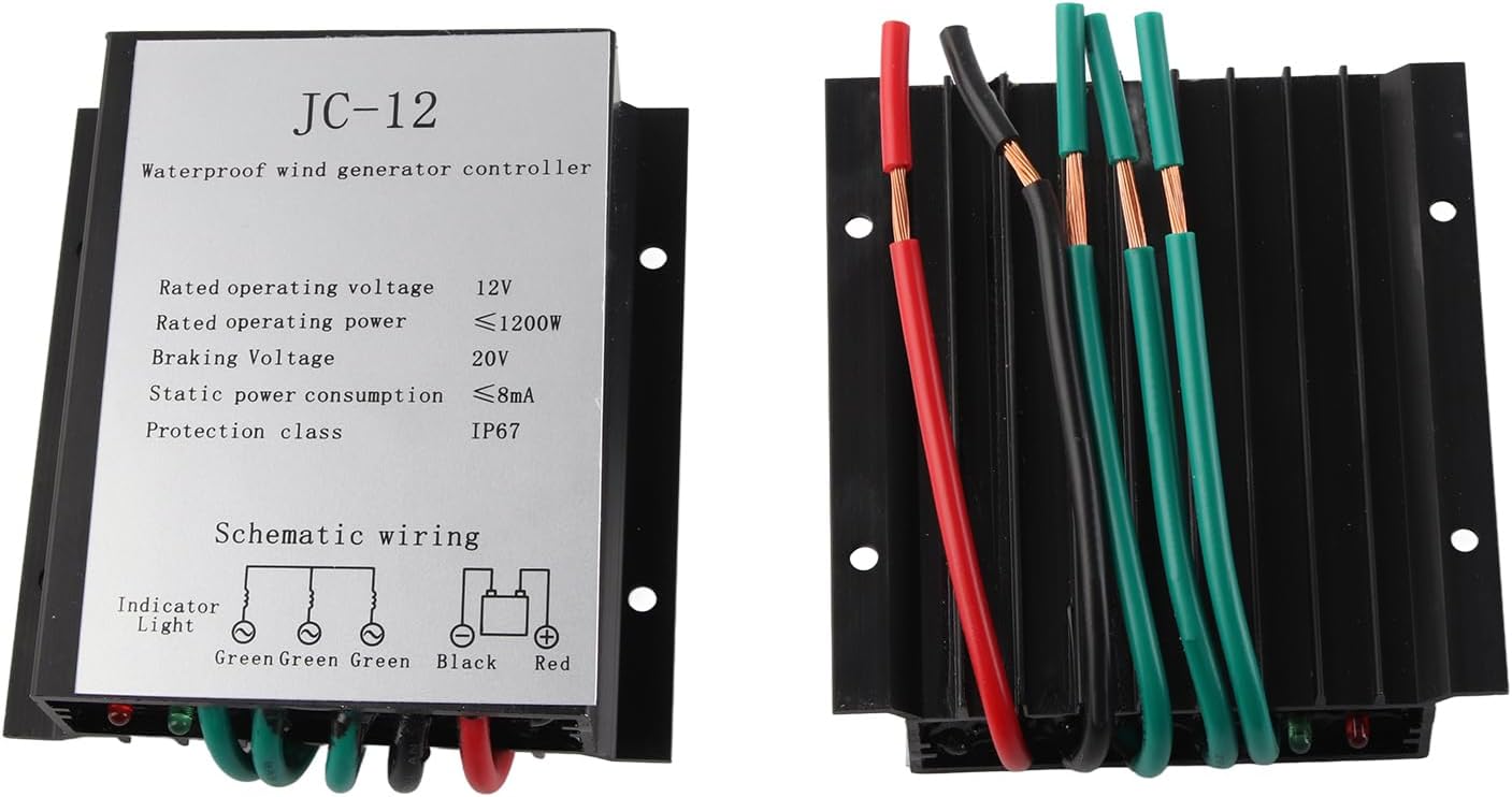 Hyuduo Wind Turbines Small Wind Generator 6 Blade Windmill Turbines Kit with 3 Phase AC Permanent Magnet Synchronous Generator Electricitygenerator (12V)