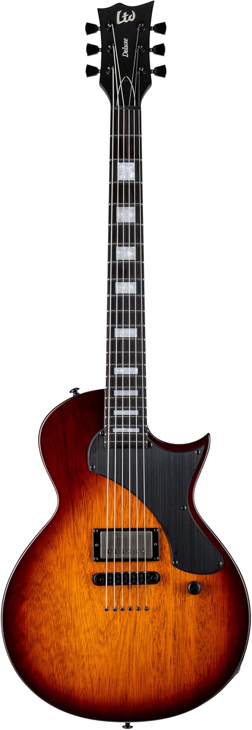 ESP 6 String LTD Deluxe EC-01FT Electric Guitar, Vintage Burst, Right, (LEC01FTVTB)
