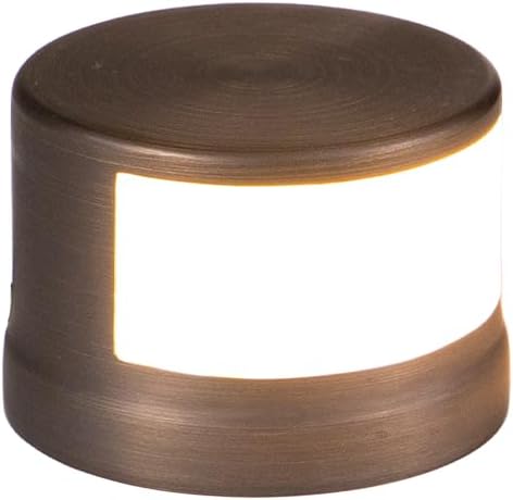 VOLT Stemless Directional Brass Path Light (Bronze) with 3W 2700K Warm White G4 LED Bulb for Low Voltage Landscape Lighting on Outdoor Pathway, Walkway, Garden, Driveway or Patio