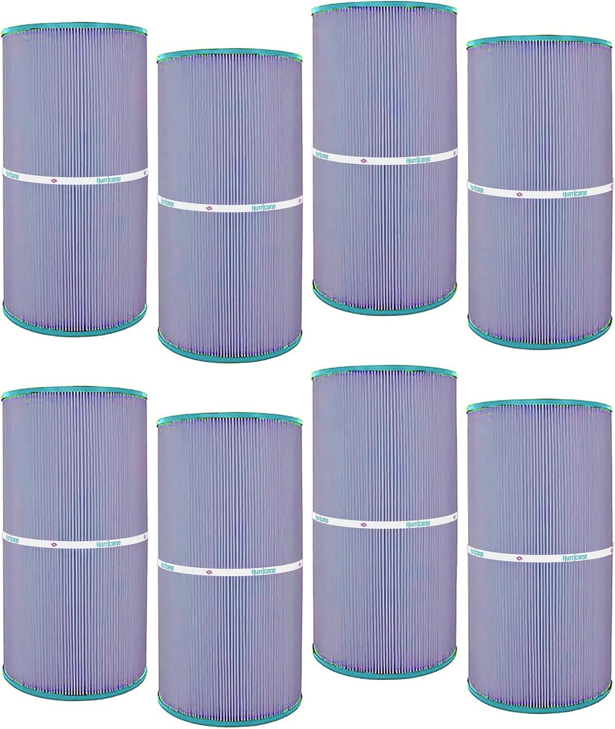 Hurricane Filters 8 Pack HF7469-04P Platinum Purple Pool Filter Cartridge - Replacement for PCC60, Unicel C-7469, Filbur FC-1975, Pentair Clean & Clear 240, Hayward SwimClear C2025