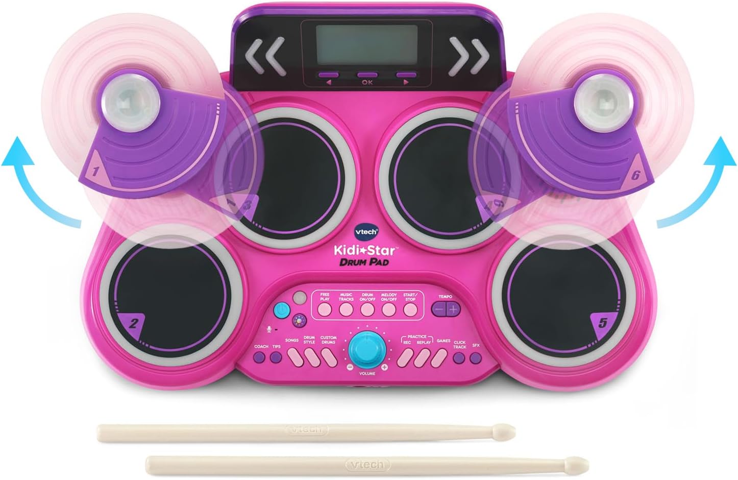 VTech Kidi Star Drum Pad, Pink