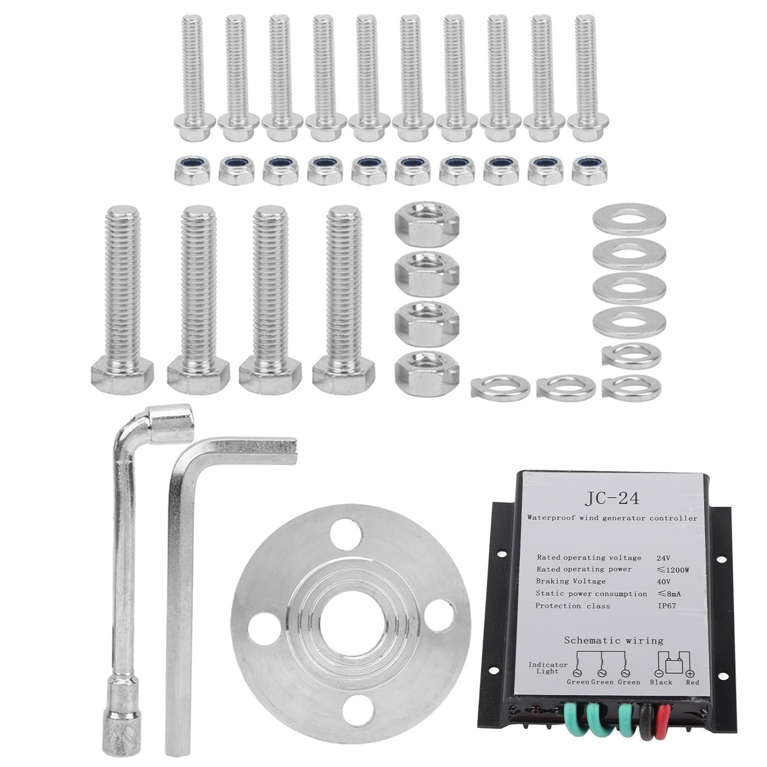 5 Blades Wind Generator, Professional Wind Turbines Kit, 800W 5 Blade Wind Generator, 2.0 M/s Low, Solar and Wind Power Parts and Accessories (24V)