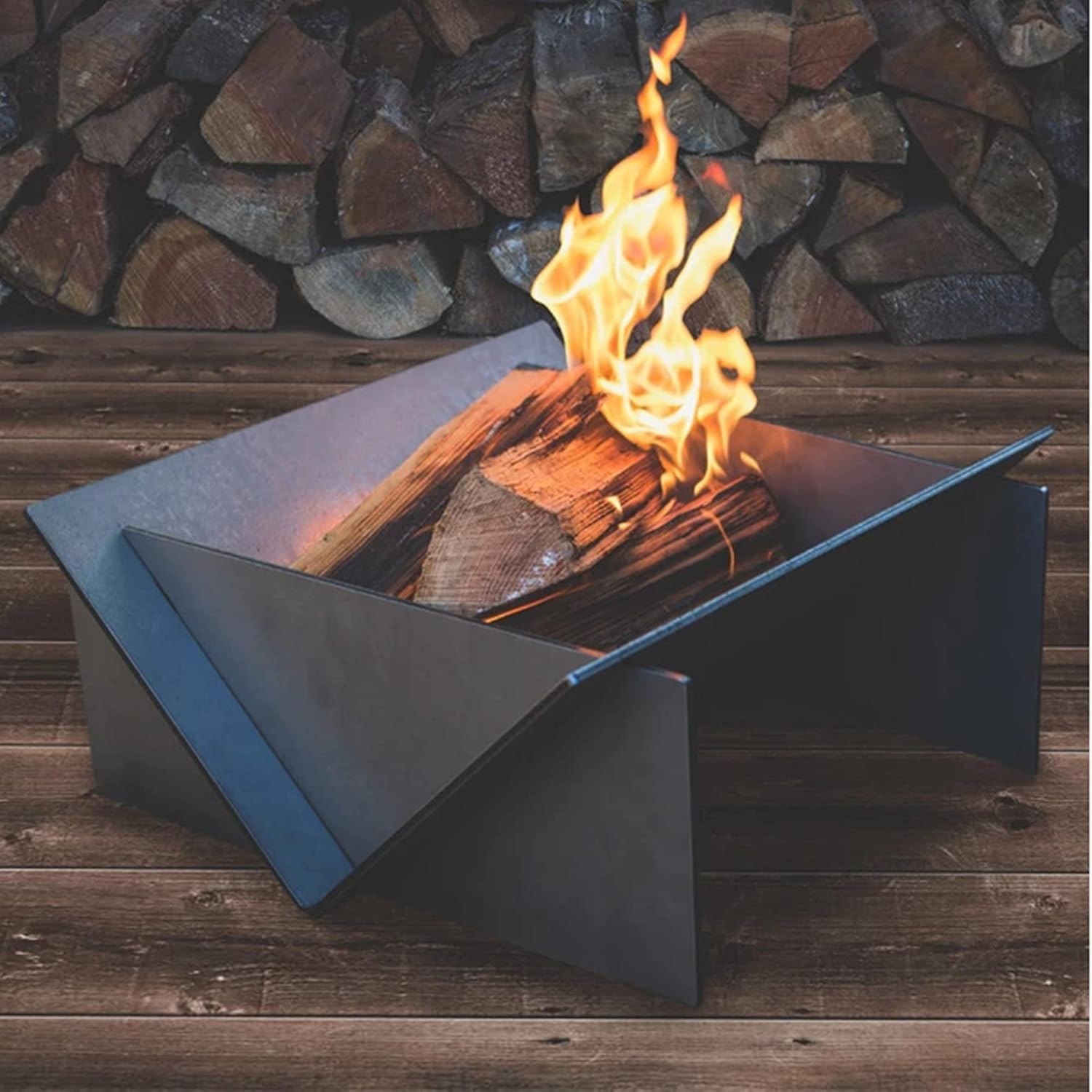 Large Fire Pits & Bowls,Heavy Duty Outdoor Firepit,DIY Metal Fire Pits,Wood Burning Firepit Grill