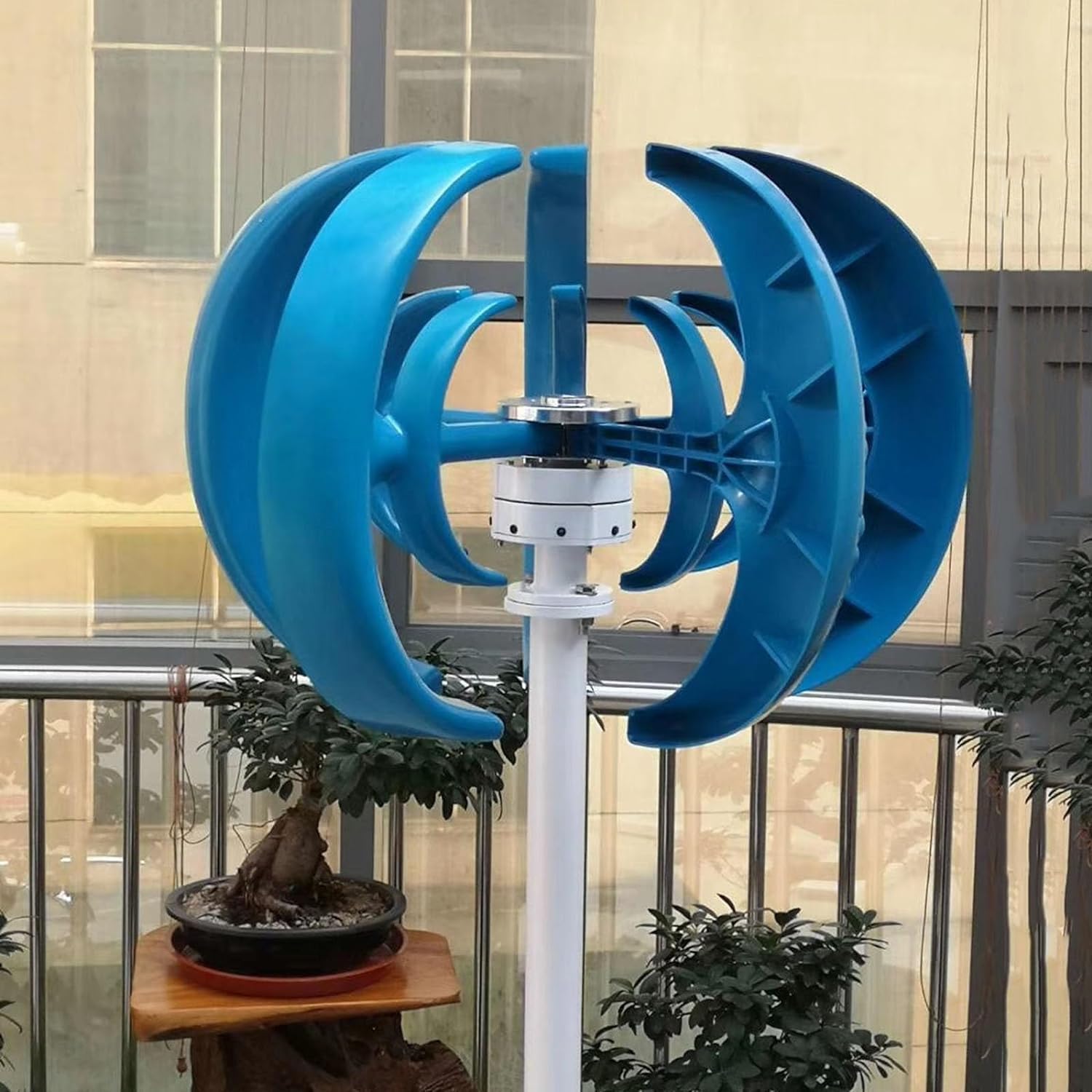 CAJUCA Small Wind Turbine 3000W Vertical Axis Wind Turbine Kit with Controller and Solar Garden Light Street Light Monitoring Wind Turbine