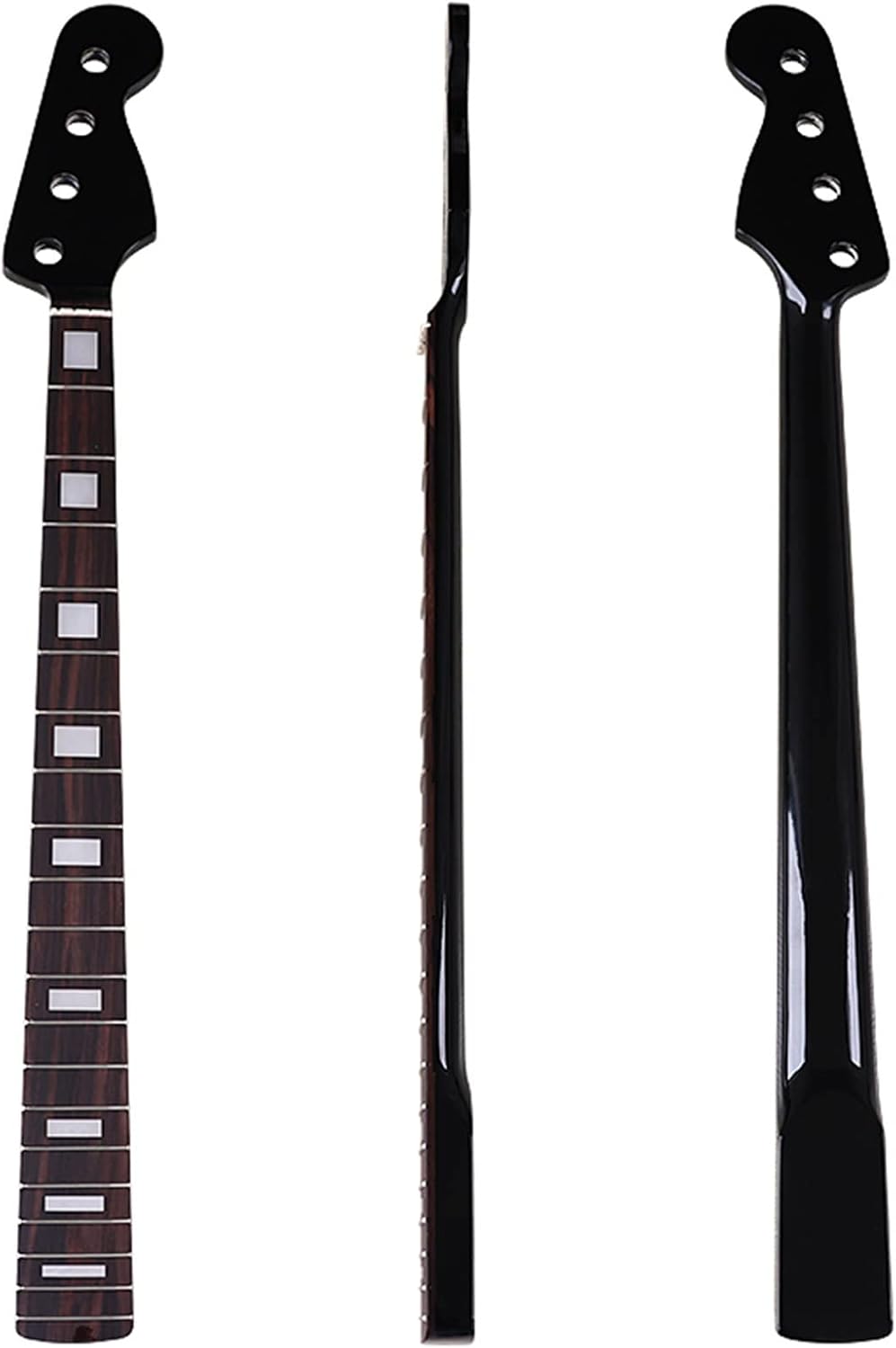 TSTS Electic Bass Guitar Neck 4 String Black Neck Maple Wood 20F Guitar Neck Guitar ​Neck Replacement