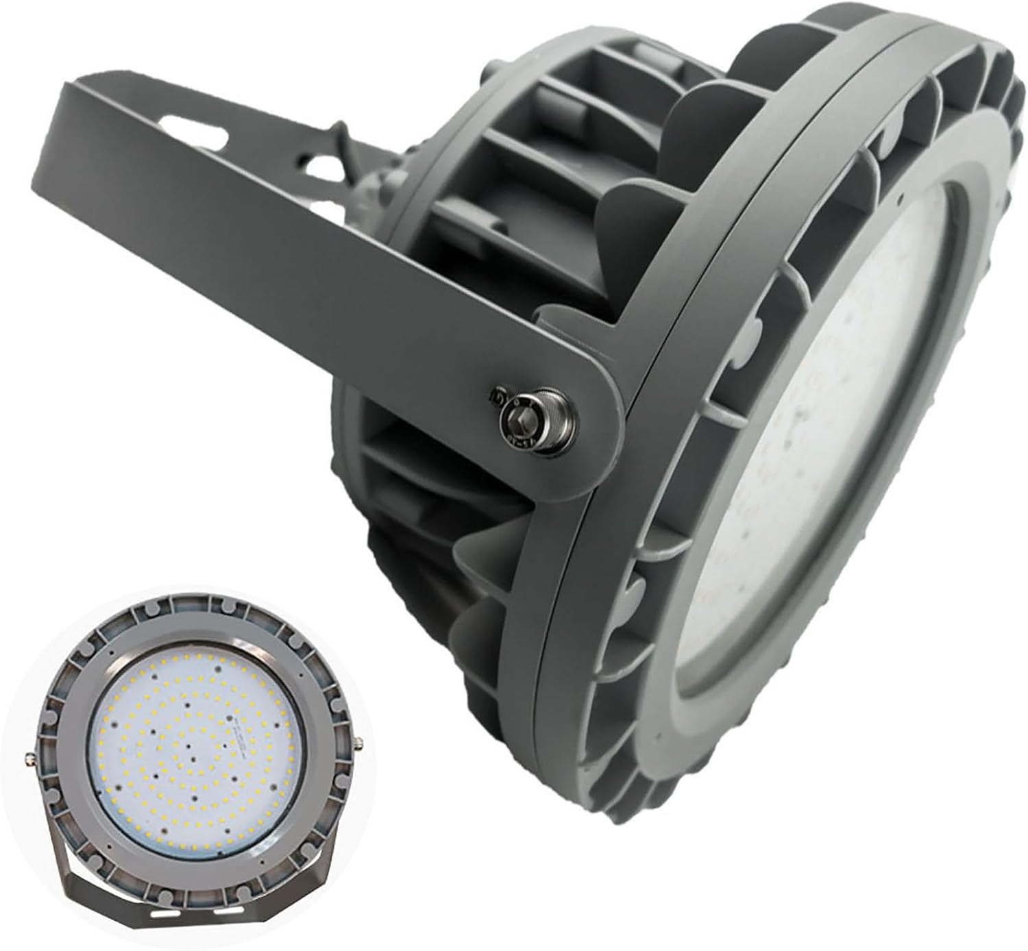 100W LED Explosion Proof Floodlight, 13500LM Dimmable IP66 Waterproof LED Hazardous Location Industry Luminaires, 5000K Daylight High Bay Light, 100-277V Warehouse Lighting (150W, 100-277V)